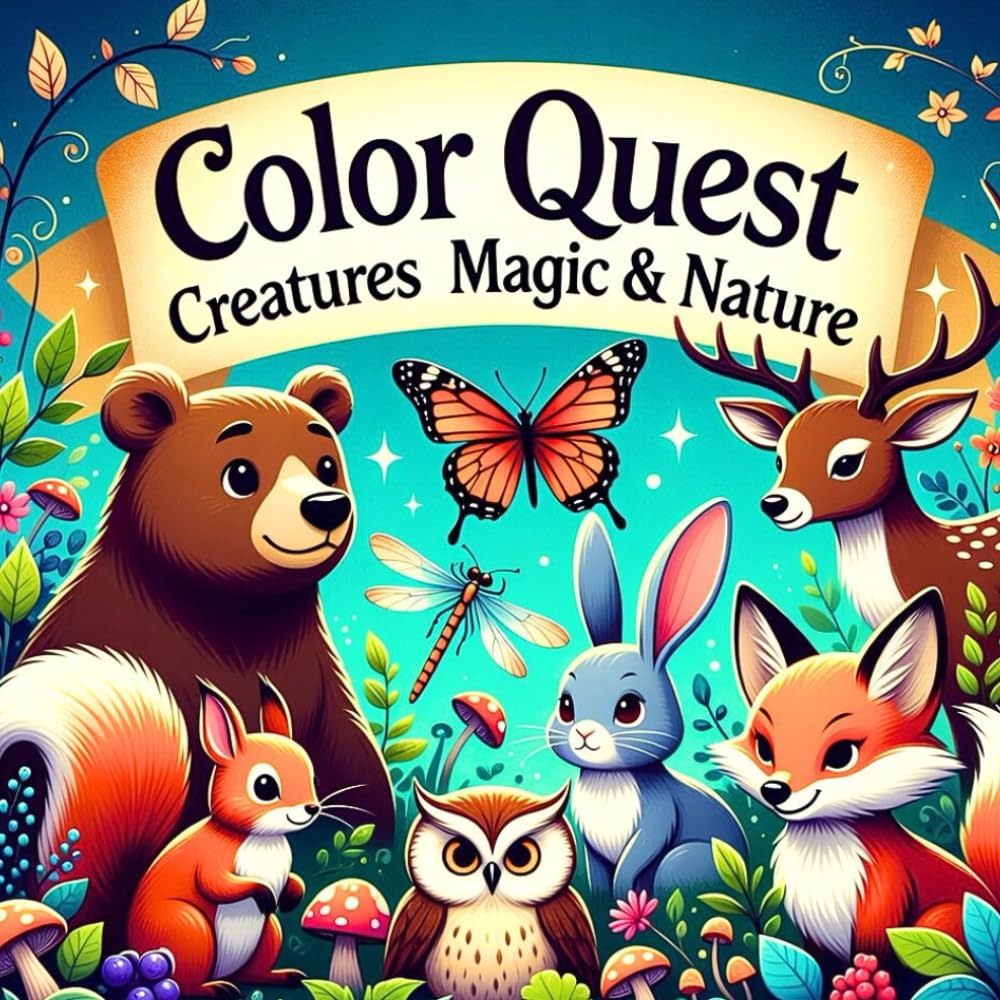 Color Quest: Creatures, Magic & Nature – Whimsical Animal and Fantasy Coloring Book for All Ages