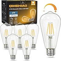Vista 1 de Vintage LED Edison Bulbs, ST58 Dimmable 4W E26 LED Bulb 40W Equivalent, 3000K Soft White Led Light Bulbs, Antique LED Filament Bulbs, CRI 80+