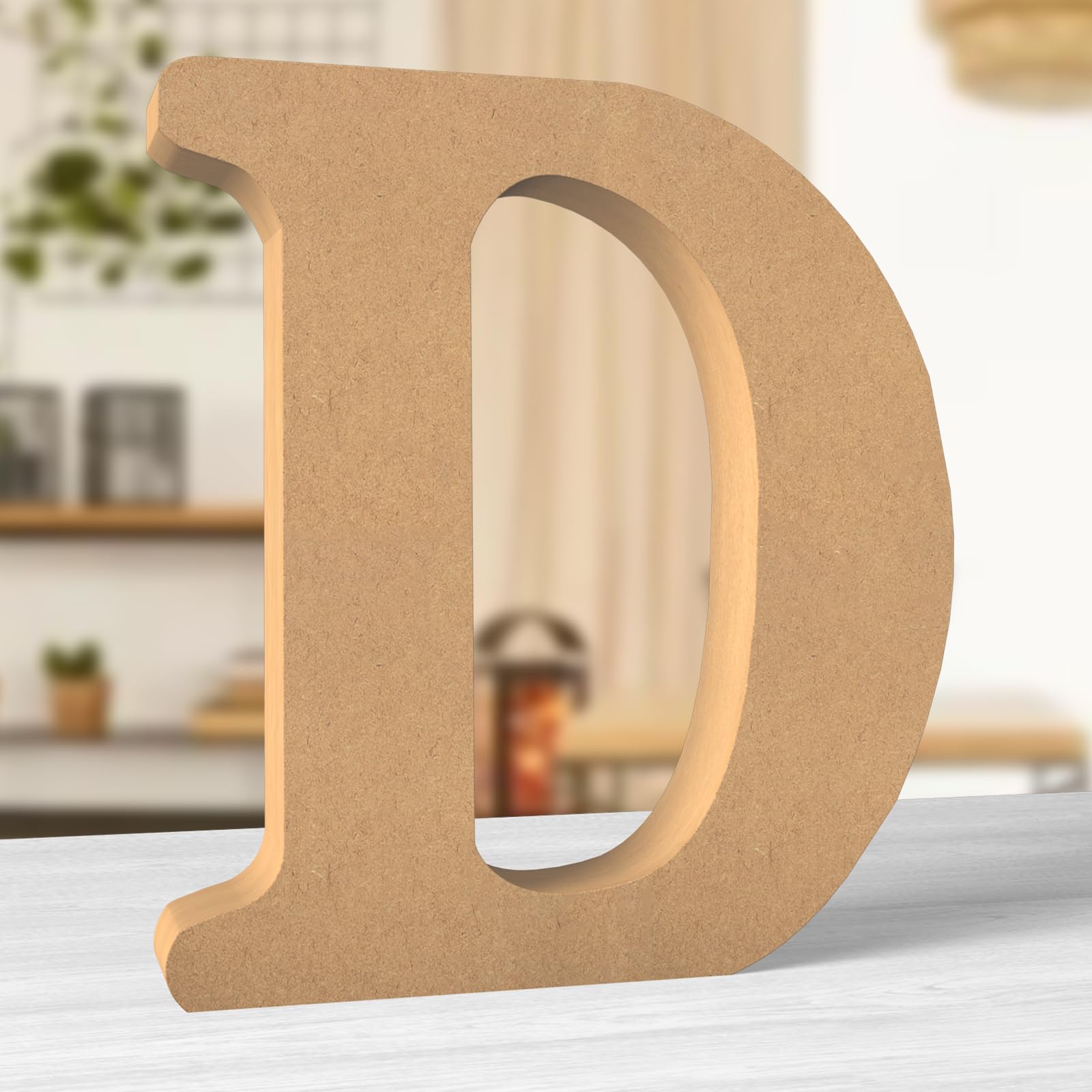 Aruatu 12 Inch Balsa Wooden Letters Unfinished Wood Letters for Wall Decor Decorative Standing Letters Large Letters for wall Decoration for Craft Home Party Projects (D)