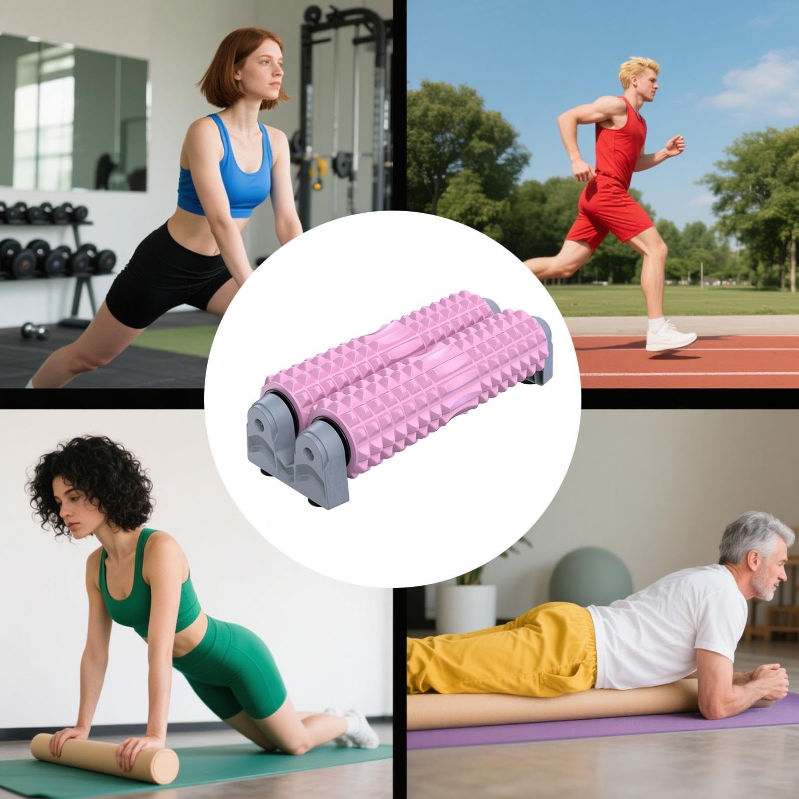 Rullo In Schiuma Per L'Esercizio Fisico Attrezzatura Stretching Muscolare | Rullo In Schiuma A Densità Elevata Adatto per Cosce Gambe Braccia Schiena Yoga Palestra Pilates Fitness Allenamento a Ca