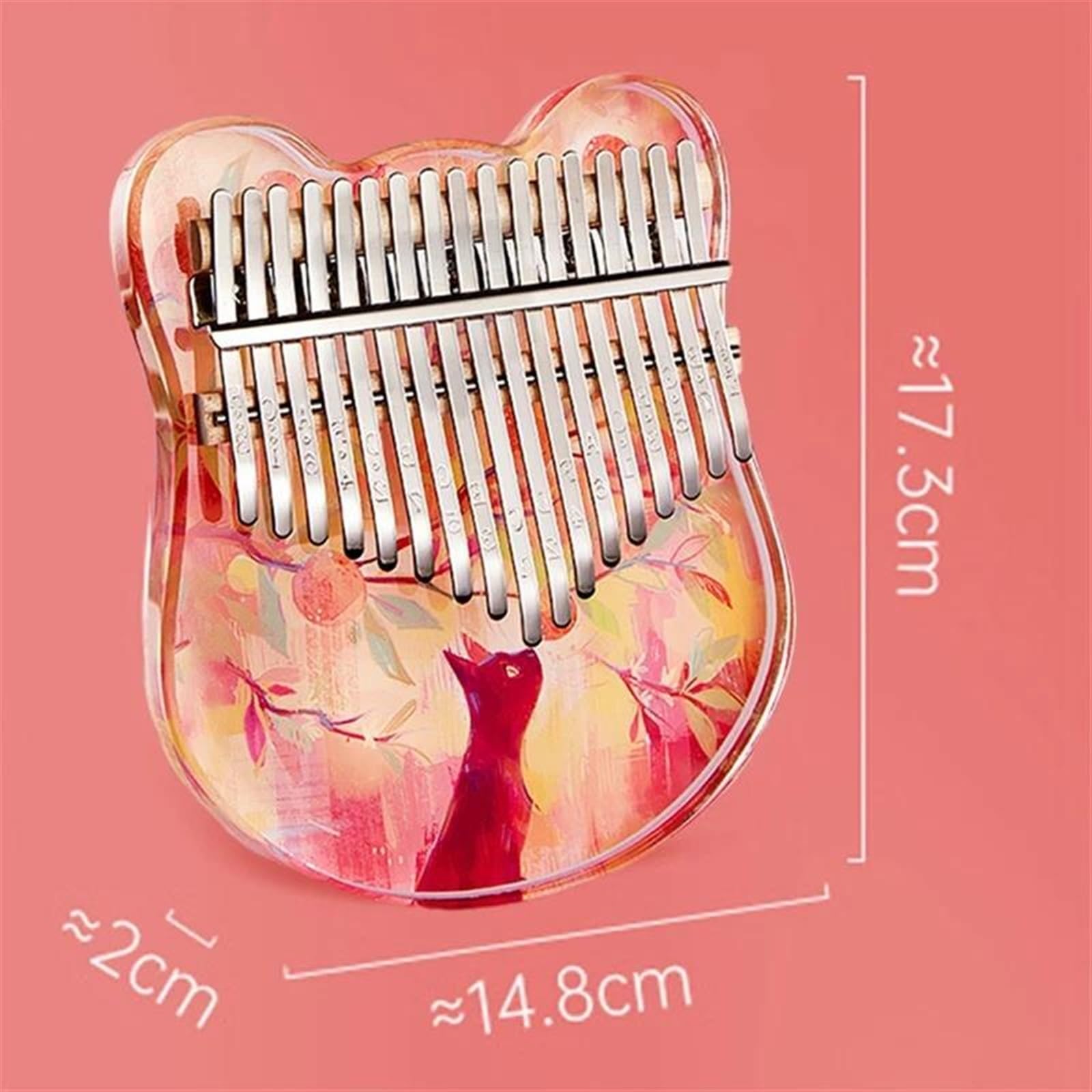 21 Thumbhard Kalimba Acrílico Transparente Dedo Qin Instrumento Para Principiantes Accesorios De Instrumentos Musicales