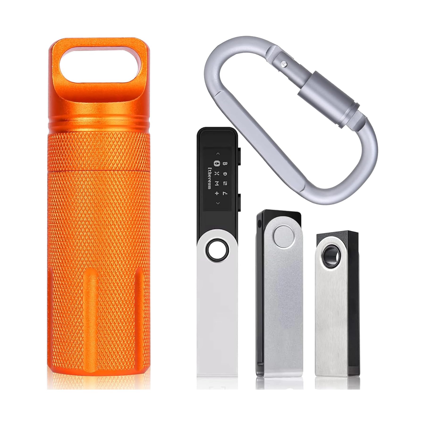 Aenllosi Hülle für Ledger Nano X/Nano S/Nano S Plus Hardware-Wallet, Orange | Tragegriff für einfachen Transport, Wasserabweisende Oberfläche für zusätzlichen Schutz, Nur Hülle ohne Gerät und Zubehör