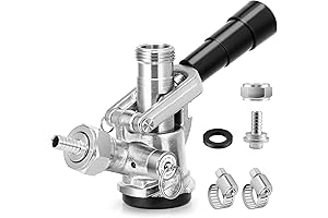 Commercial Stainless Steel Beer Keg Coupler with D System & O.D 5/16''...