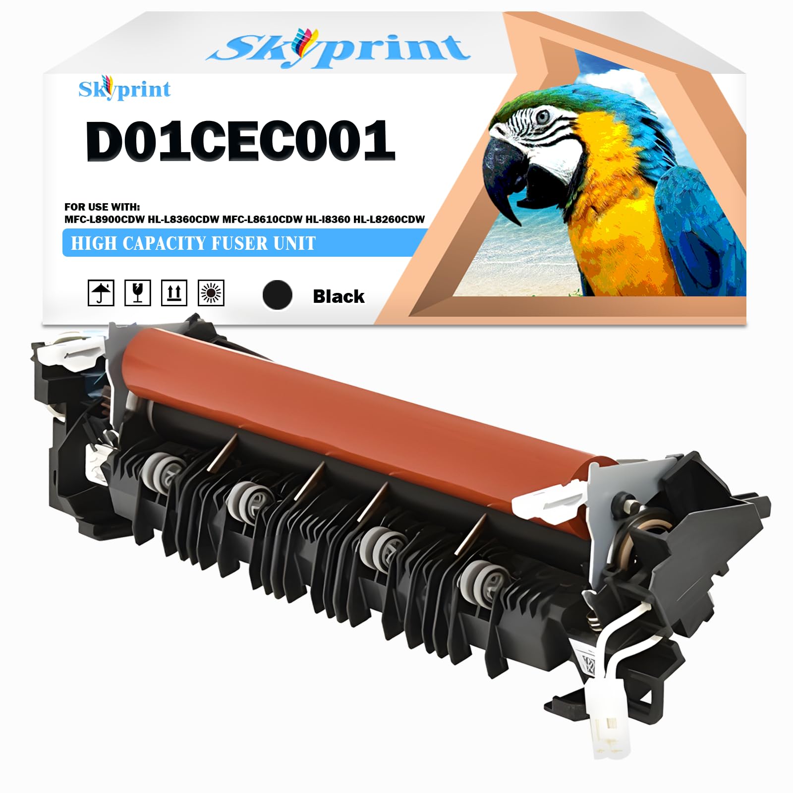 D01CEC001 D00C54001 - Unità fusore di ricambio per stampante serie MFC-L8900CDW, HL-L8360CDW, MFC-L8610CDW, HL-L8260CDW, HL-L9310CDW, MFC-L9570CDW, 115 Volt