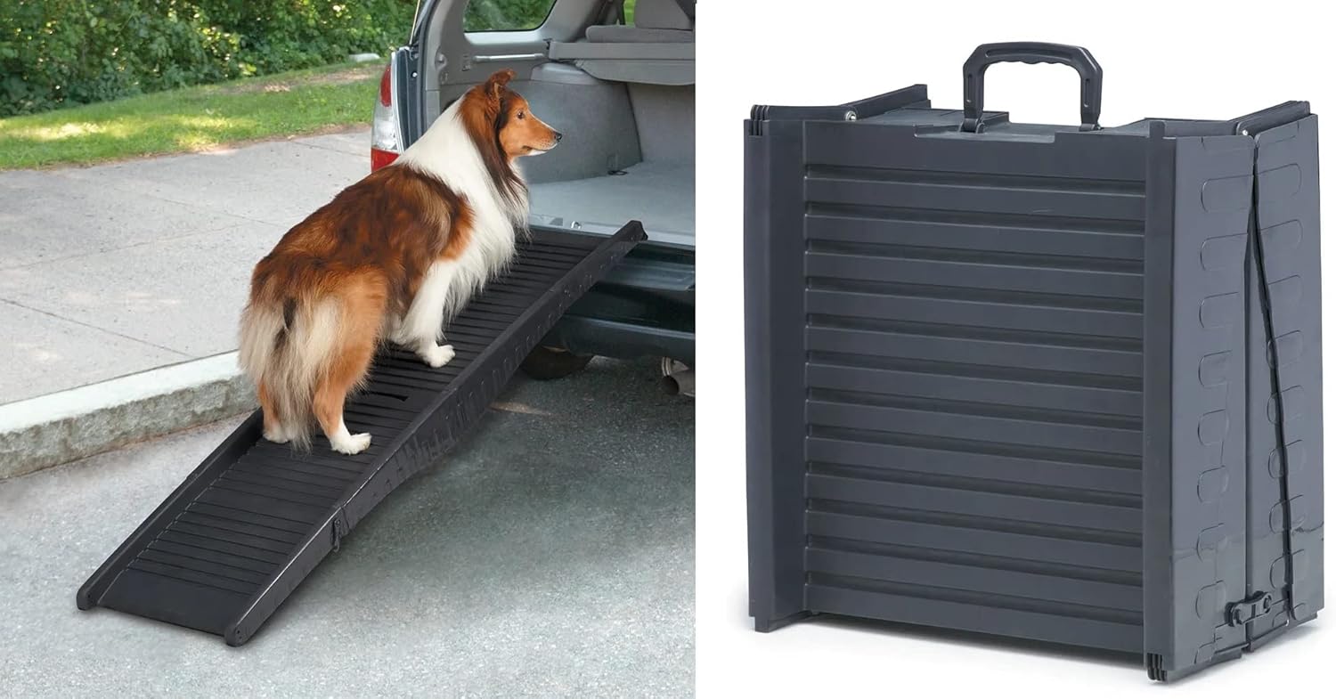 Ramps and Steps for Aging Dogs That Need Assistance - Pets with Limited Mobility (Pup Step Plus Stairs)