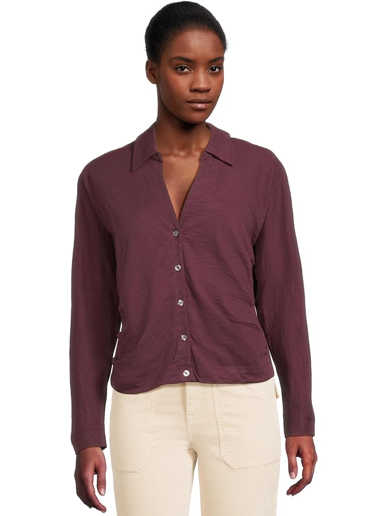 Red Lilla P Side Pleat Button-Down