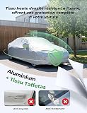 LOETAD Bâche Voiture Exterieur Housse de Protection Voiture Imperméable pour Auto Anti UV Poussière Vent Gel Neige Hiver 470 x 180 x 150 cm - Argent - 3