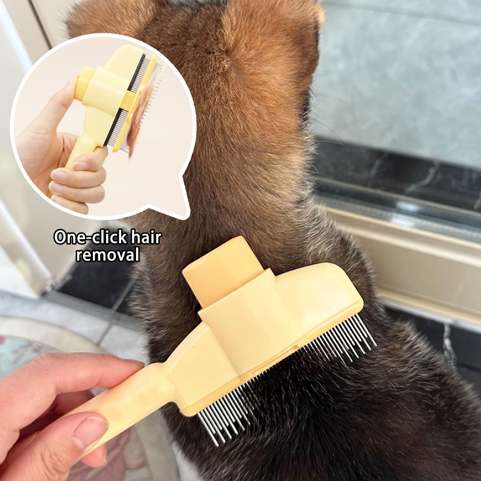 2 Morceaux De Peigne pour Animaux De Compagnie, Peigne Multifonctionnel, Outils De Nettoyage des Poils pour Animaux De Compagnie, Fournitures pour Animaux De Compagnie, Peigne À Nœuds.