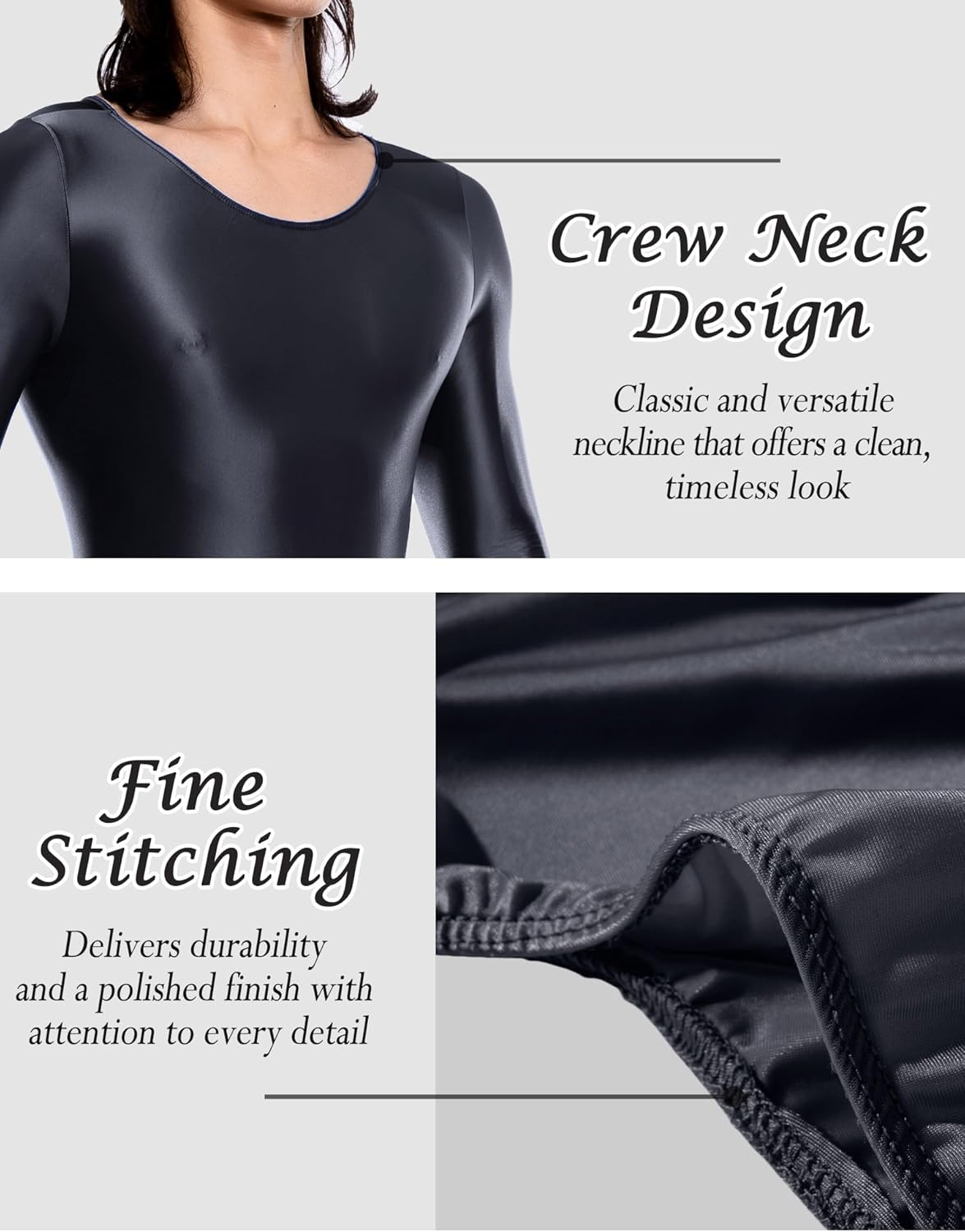 FEOYA Men's Shiny Glossy Shorts Jumpsuit Athletic Supporters One Piece Bodysuit for Club Party - Image 4