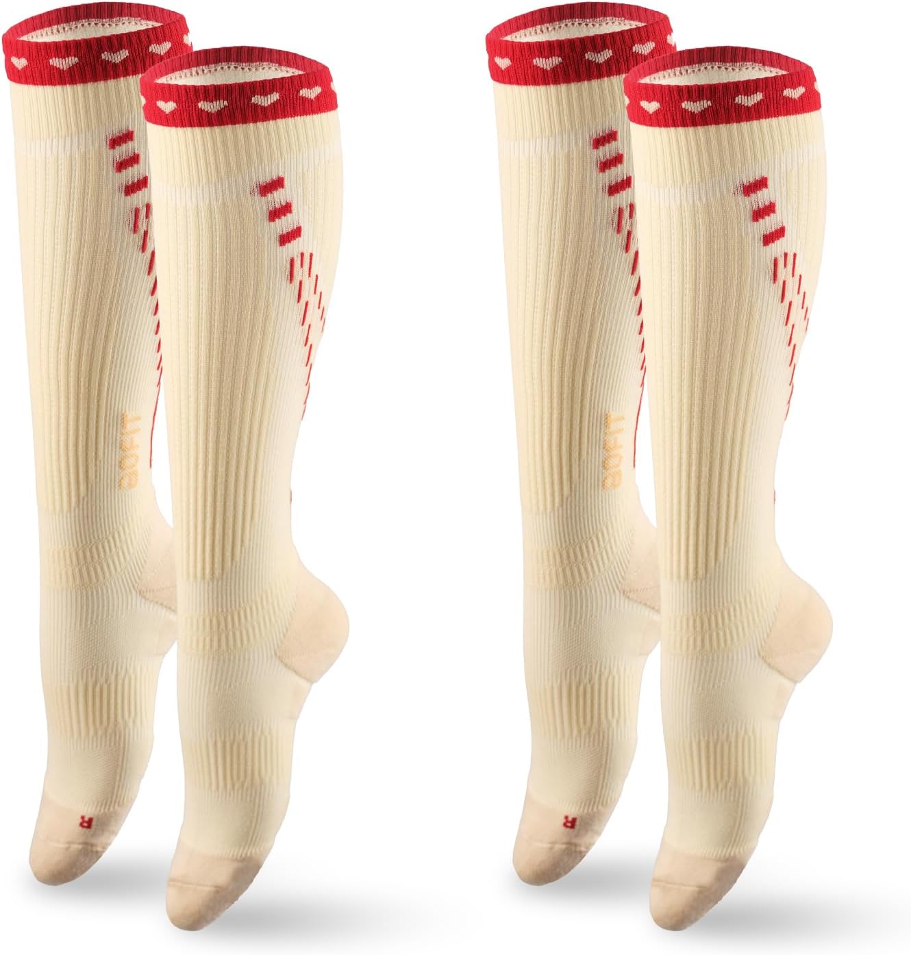 Graduated Compression Socks for Women Travel Flight Nurses Dr Scholls Airplane 15-20 mmhg Cotton Pro 2 Pack