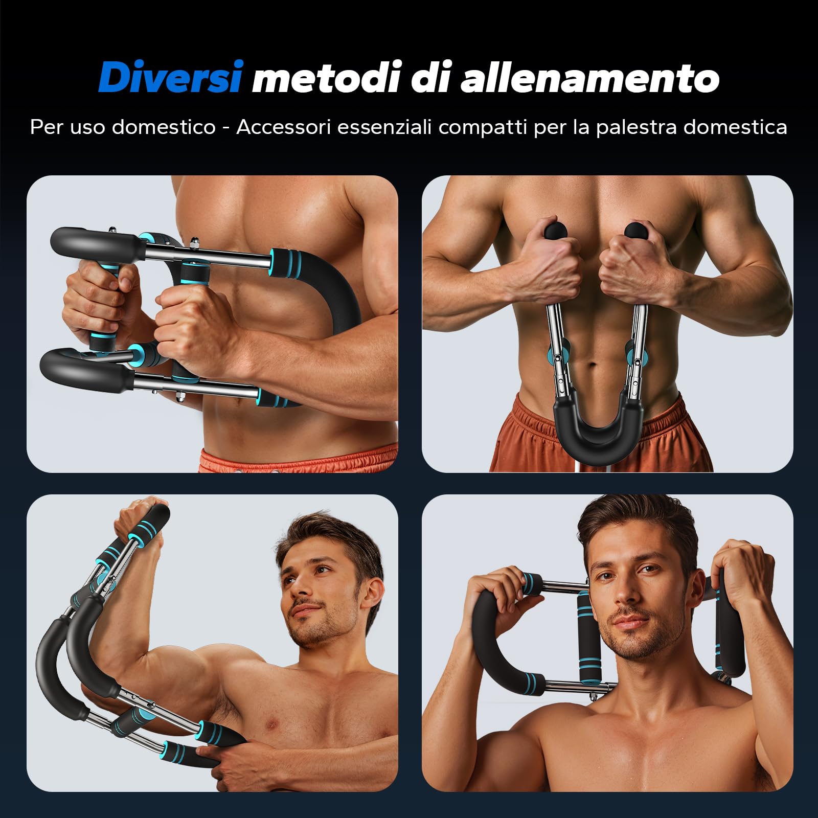 MERACH Twister Arm Trainer con 3 Resistenza, 27 a 50 KG Attrezzo per Allenare il Petto per Uomini, Portatile e Regolabile, Forma di U Trainer per Home Gym, Per Braccia/Petto/Spalle e Schiena