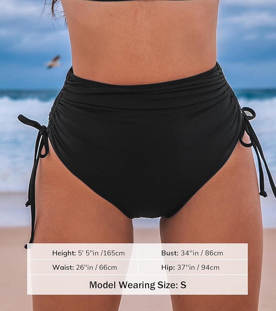 Swim Bottoms For Women Women's Lycra Cobalt Shirred Tummy Control