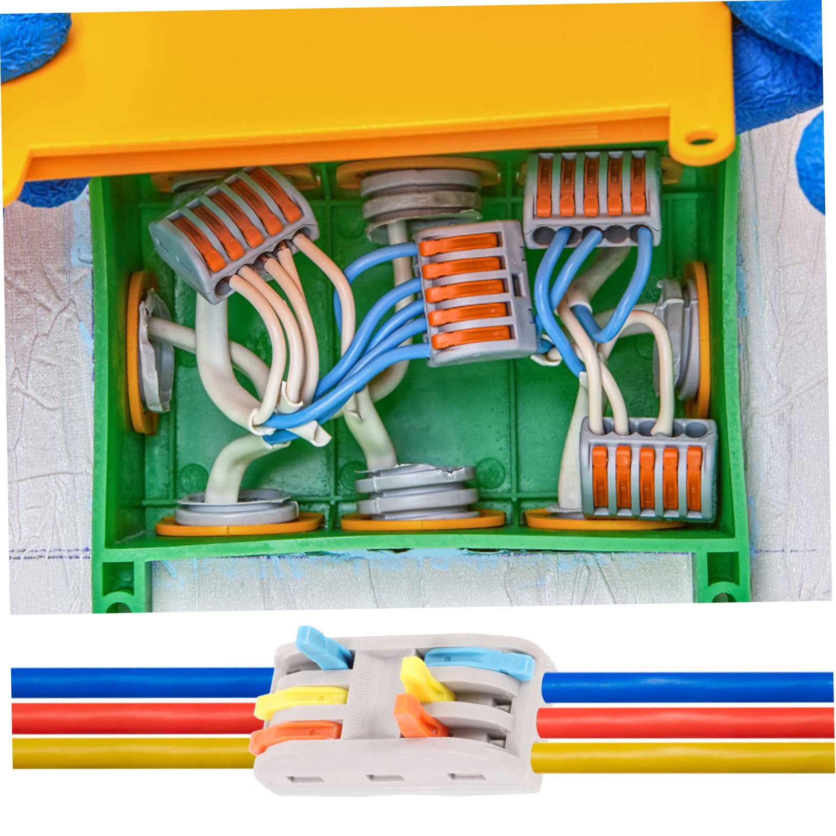 SOLUSTRE 30piezas Conectores De Terminales Eléctricos Bloque De Conector De Salidas Conectores De Cables Compactos De Leva Fácil Instalación y Conexiones Rápidas Para Proyectos De