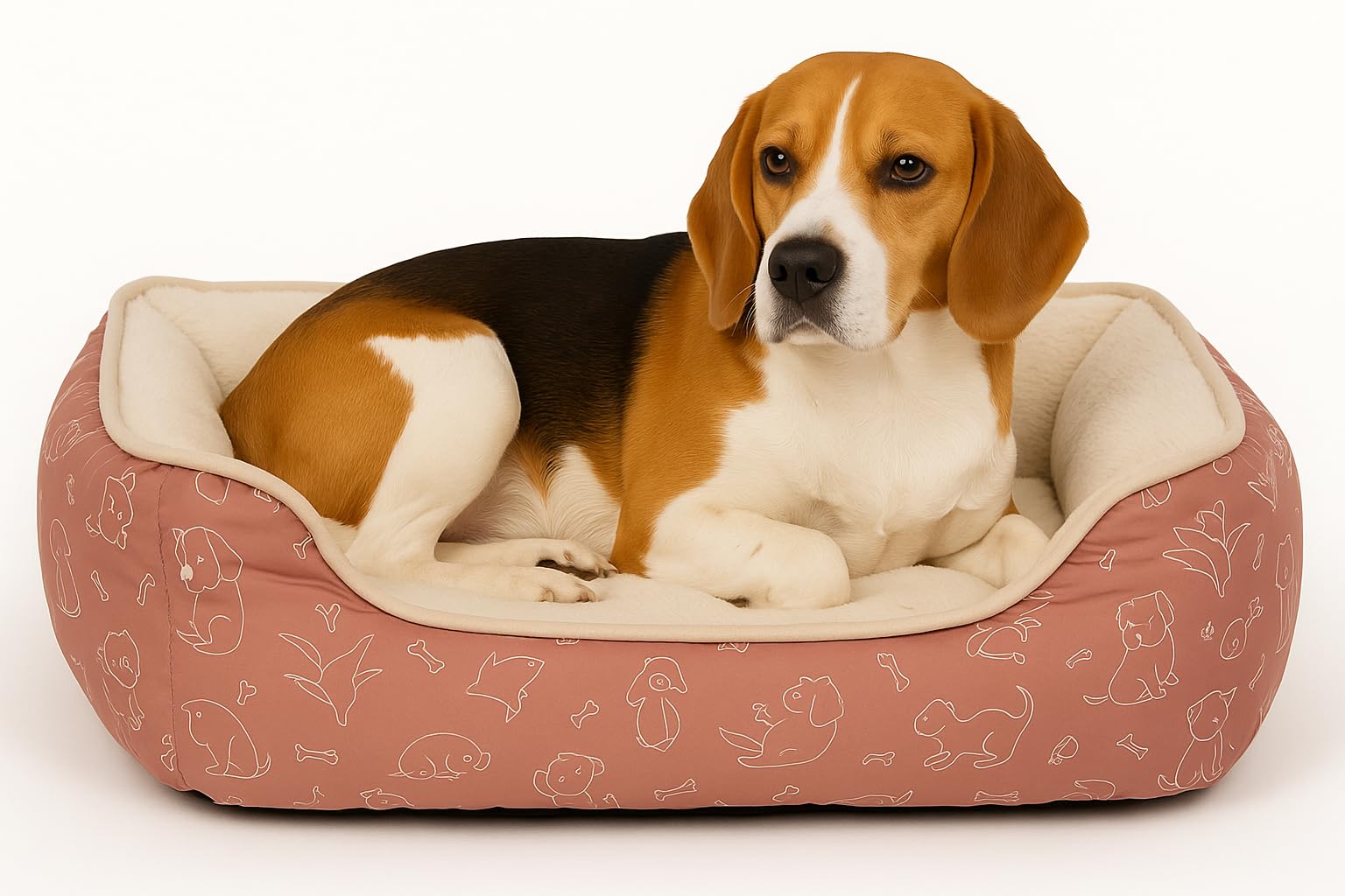 Basket Lilly Rectangle Pink 60x50x14cm