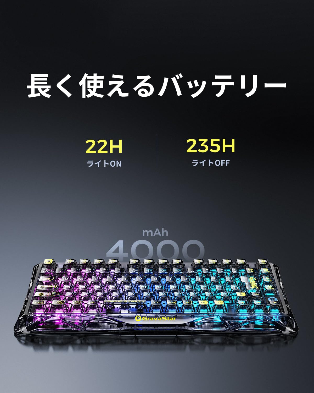 Amazon | GravaStar Mercury K1 Lite ゲーミングキーボード 日本語配列