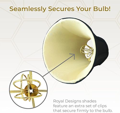 Vista 133 de Royal Designs, Inc. True Bell - Pantalla básica para lámpara Negro - 2 Pack