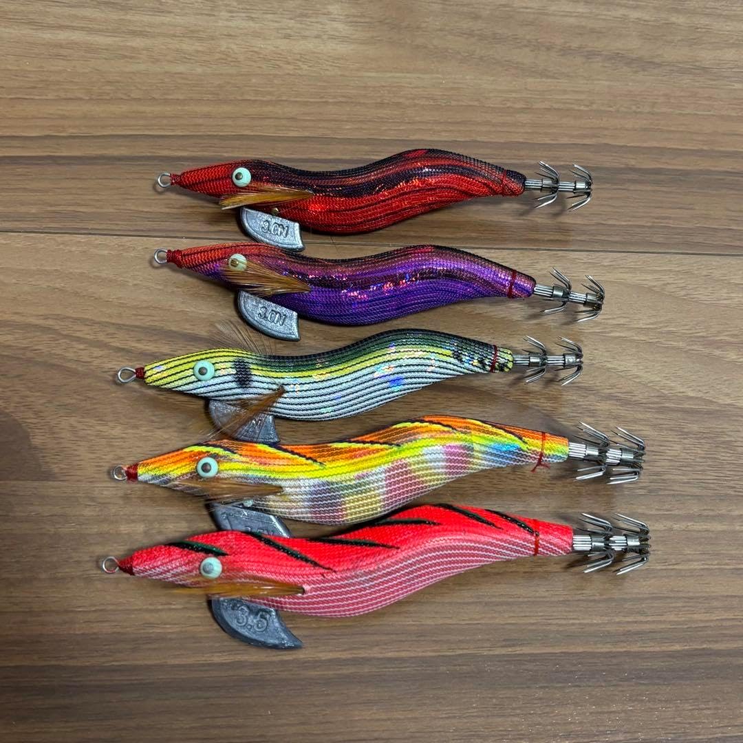 希少 餌木猿 5色セット エギ ナイトローズ セグロアジ 林釣漁具