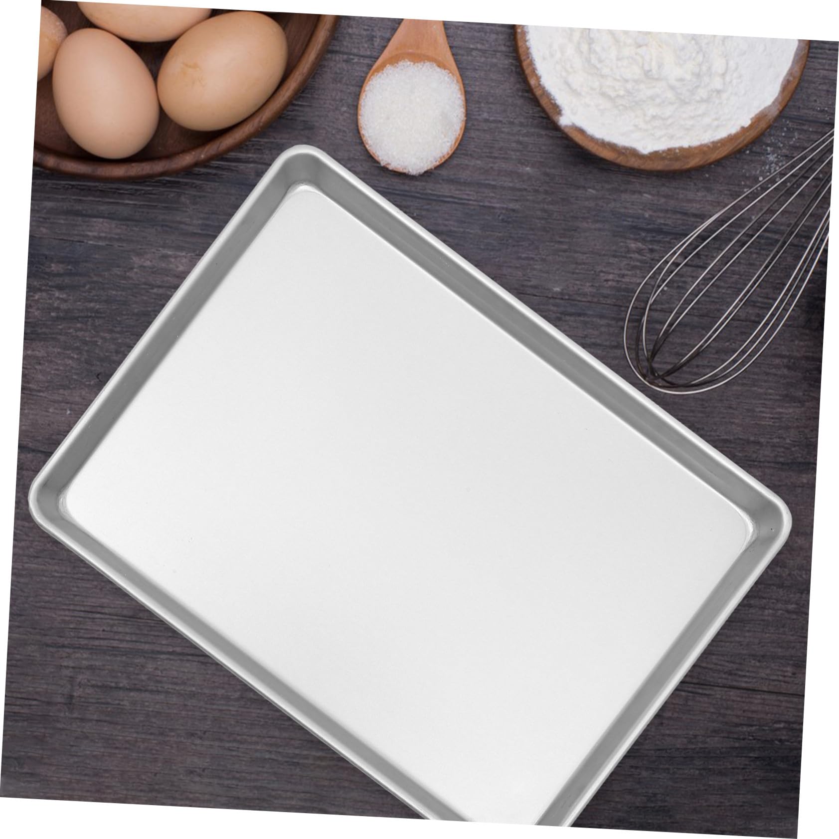 Molde Rectangular para Hornear de Aleación de Aluminio, Plata | Superficie Lisa, Tamaño Compacto, Resistente a Temperatura, Fácil de Limpiar