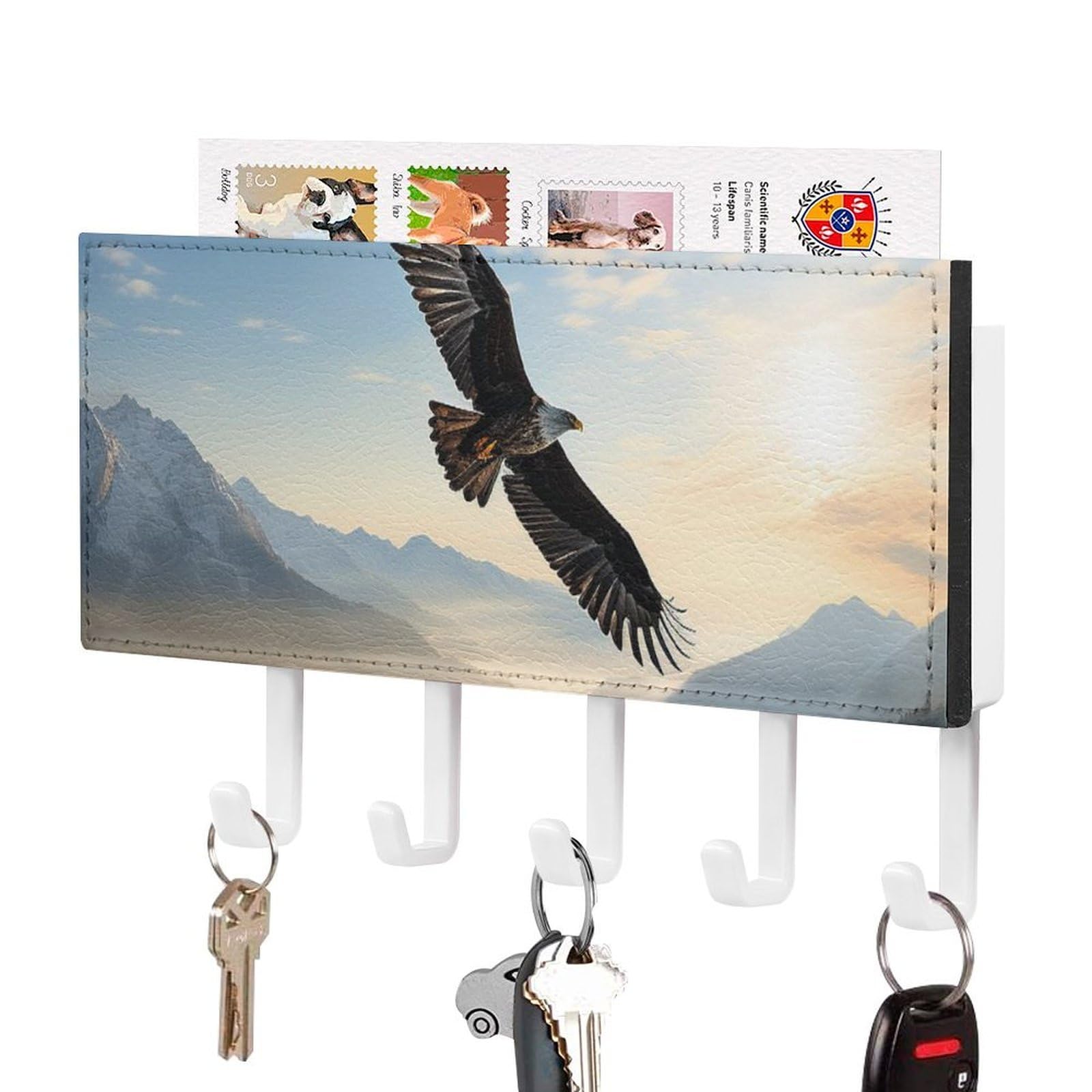 Gancho para llaves montado en la pared de entrada Eagle Mountains decoración de hogar