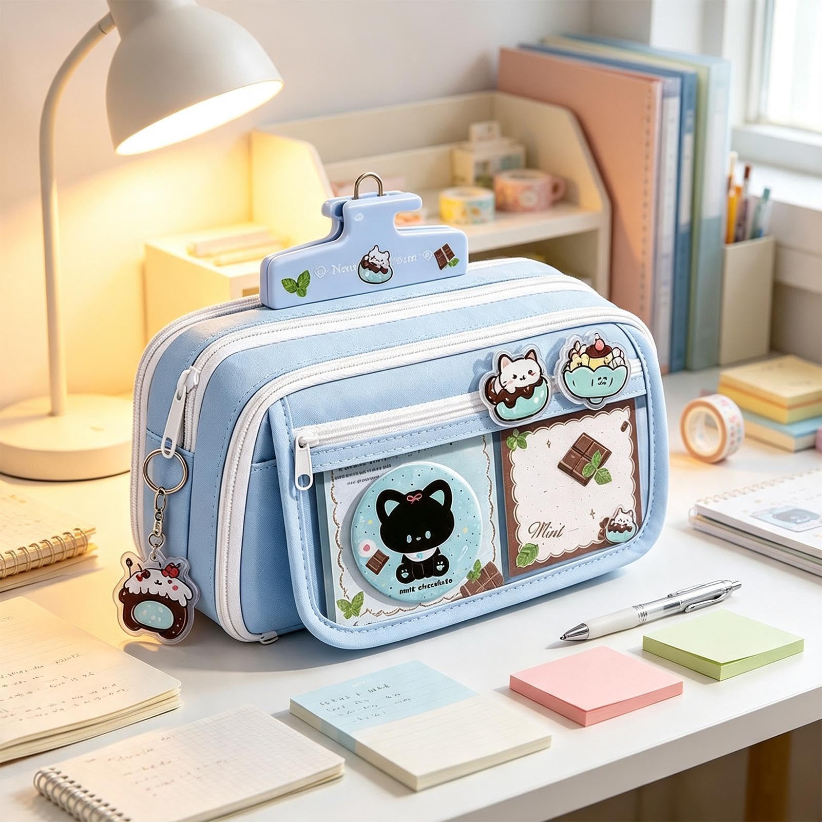 Ensemble De Papeterie Kit Papeterie Scolaire Avec Sa Pochette De Rangement | Fournitures Pour La Classe Pour La Maison L'Université Les Ados Étudiants Garçons Et Filles