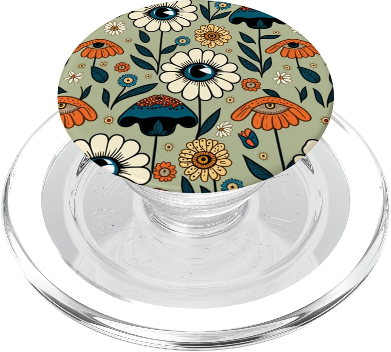 Cottagecore Mushroom Flower Hippie 60s 70s Aesthetic Style PopSockets MagSafe PopGrip for iPhone