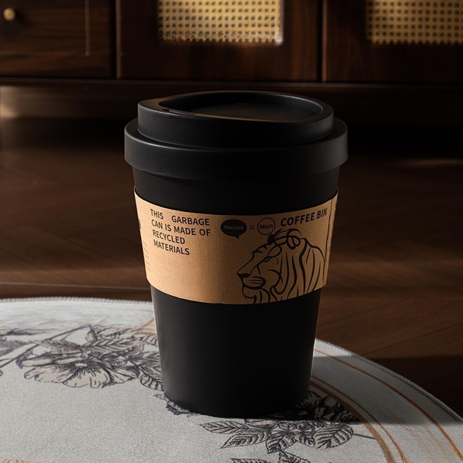 Cestino per Rifiuti Cestino Con Coperchio Oscillante A Forma Di Da Caffè | Contenitore A Coperchio Oscillante Durevole Per Interni Ed Esterni Uffici Scrivania Bagno Cortile