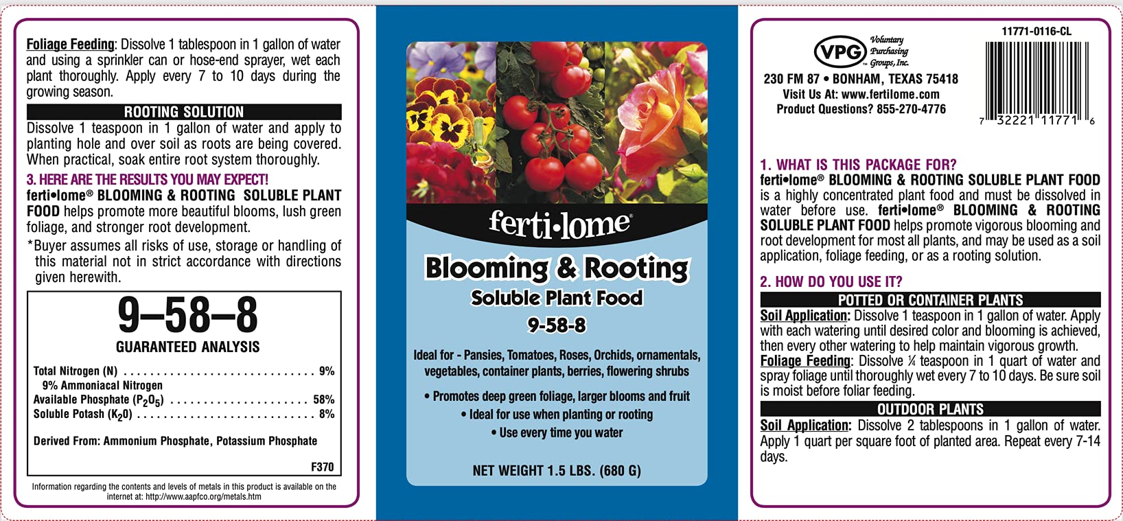 Bloom and Root Soluble Dry Plant Food