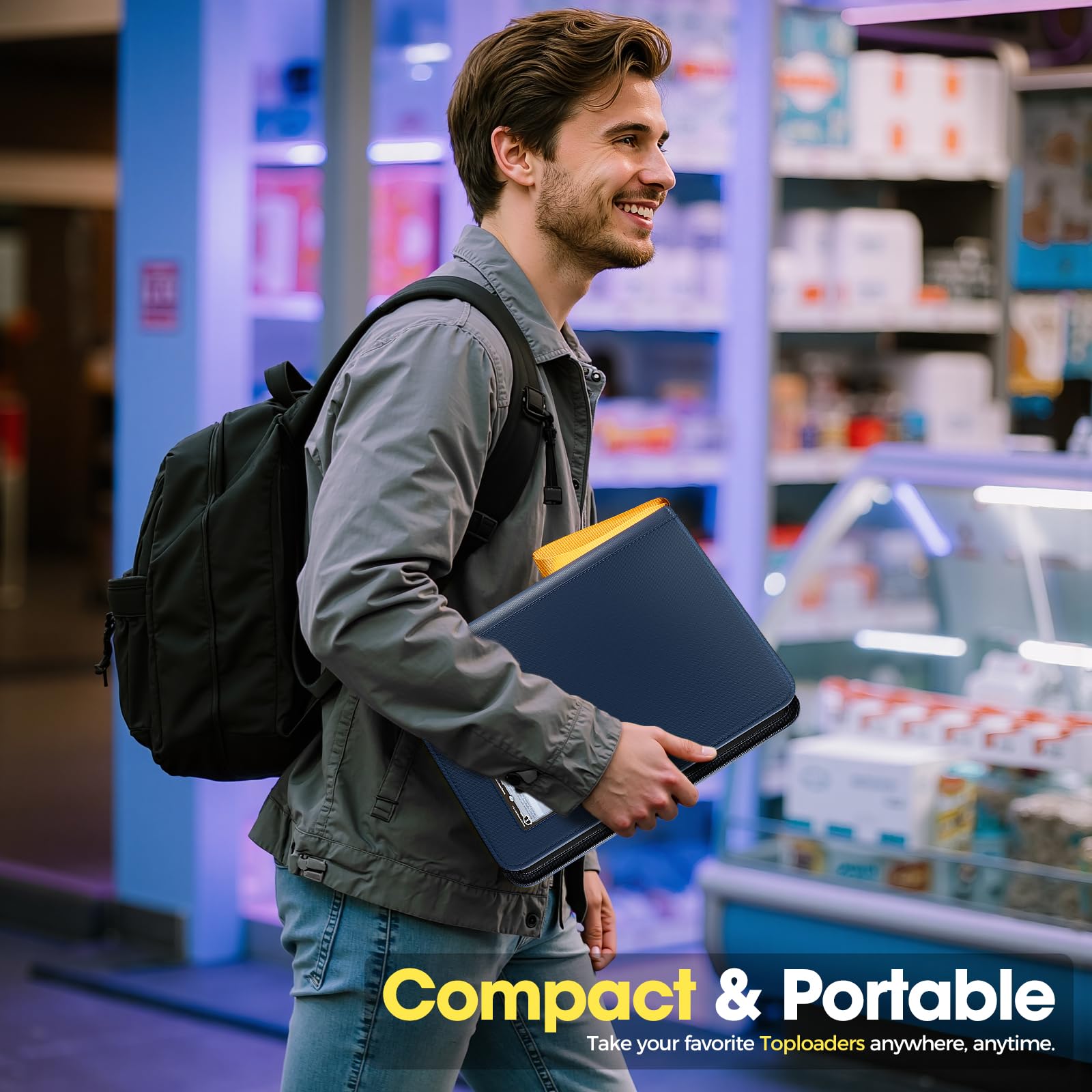 ProCase Albume con Top Loader per Carte, con 4 Scomparti per 144 Carte da Collezione O Sportive, Compatibile con TCG, MTG in Top Loader 3" X 4" -Marina