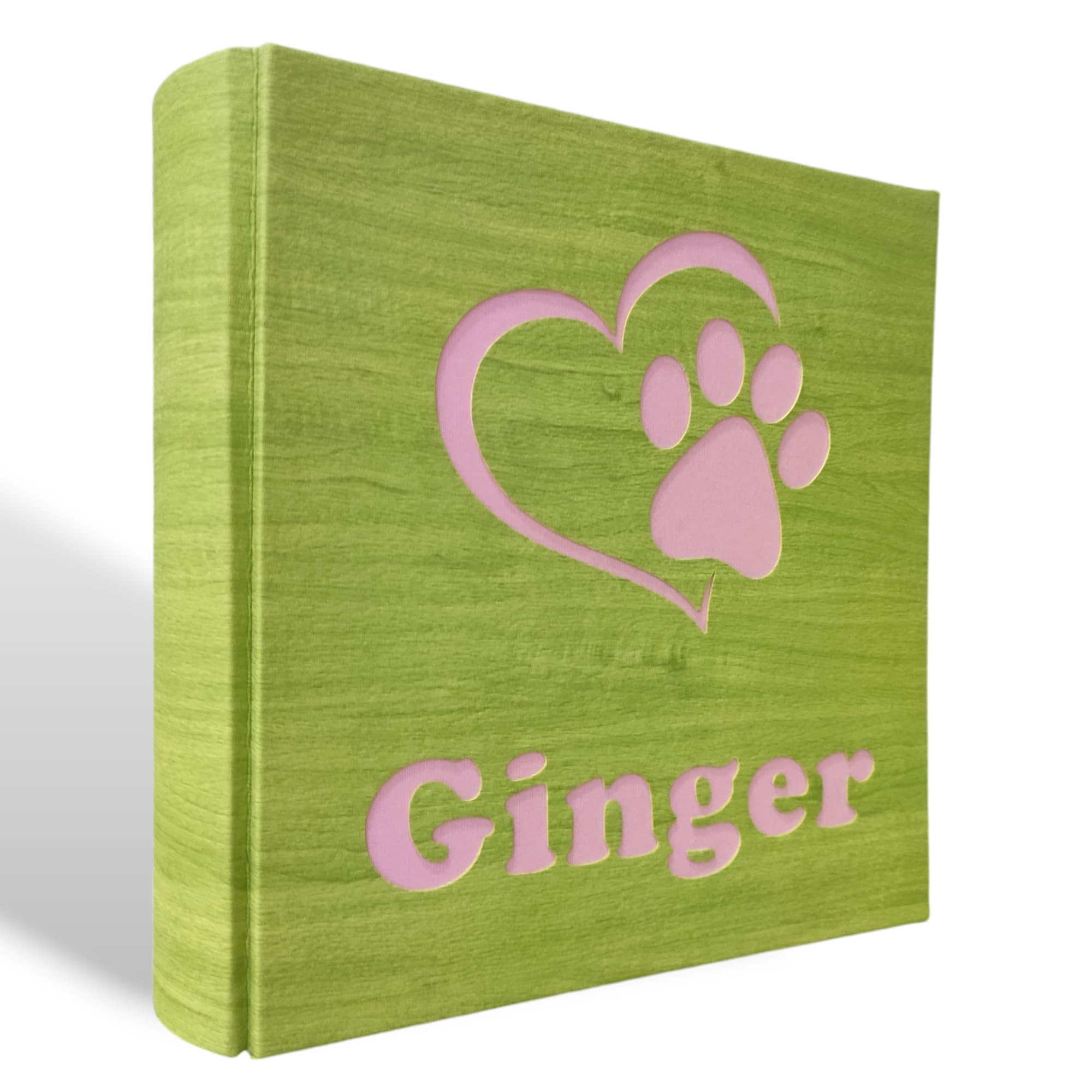 Album fotografico artigianale per il tuo cucciolo cane gatto coniglio personalizzabile con nome intagliato in ecopelle e tela regalo cucciolo fido 2026 made in italy legnoegrafite