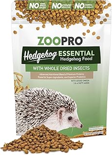 ZooPro Hedgehog Essential (5.25 lb.) - Healthy Balanced Hedgehog Food - High Protein Kibble with Mealworms and Black Soldi...
