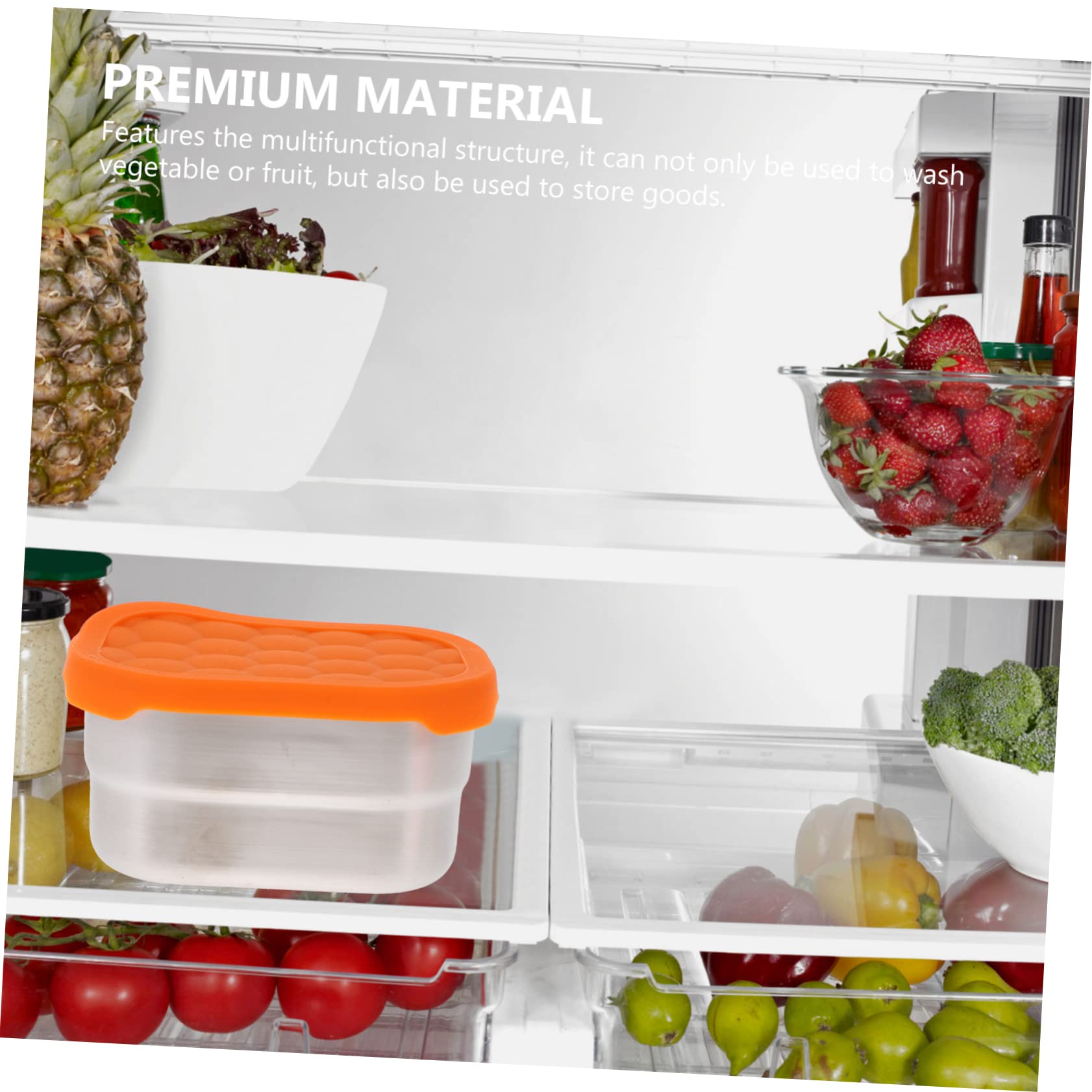 Amosfun 2 Ensembles Bac À Légumes En Acier Inoxydable Conteneur Scellé Sceller Les Contenants Alimentaires Boite Rangement Boite De Rangement Boîtes Alimentaires Hermétiques 2 Pièces * 2