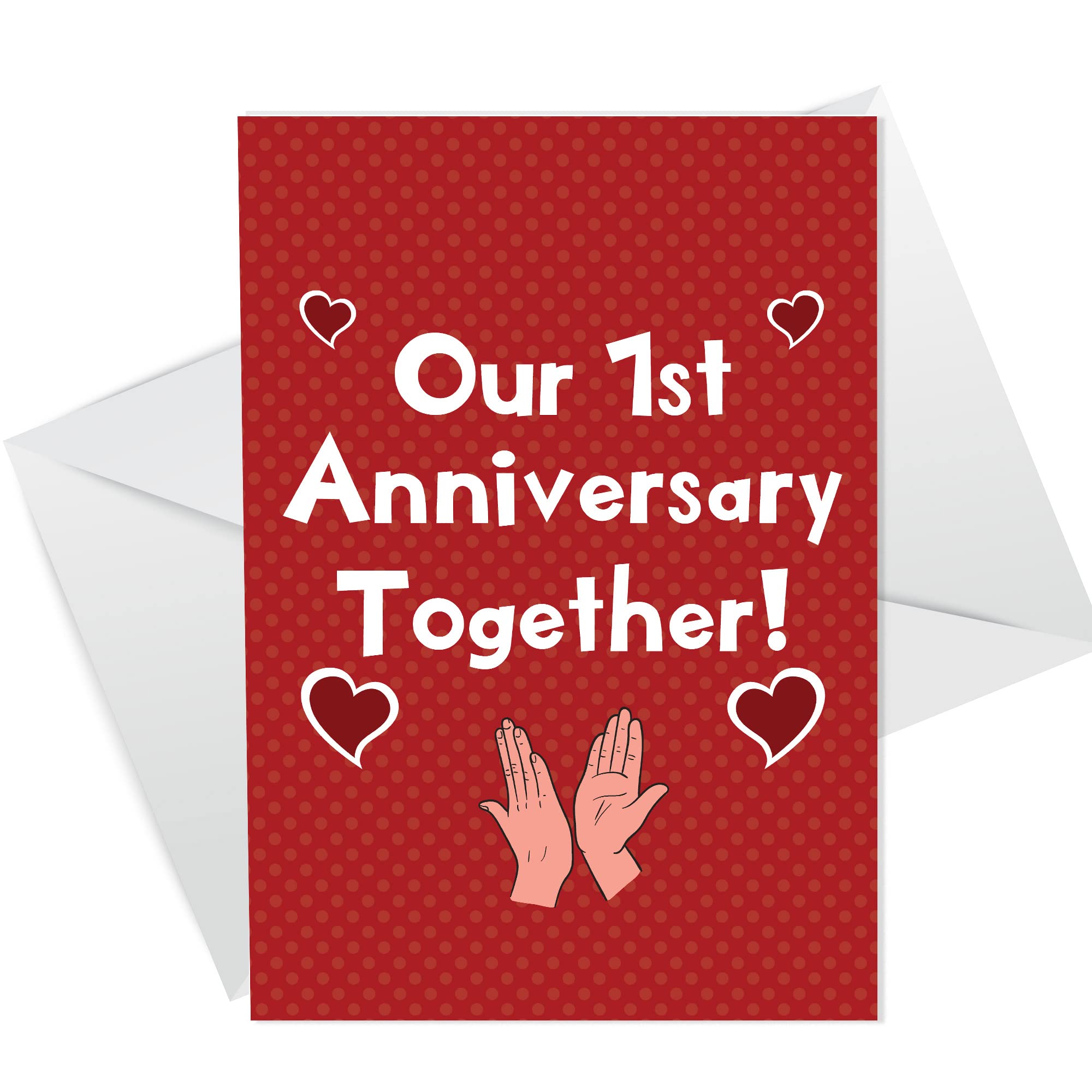 Our First 1st Anniversary Card For Him Her Boyfriend Girlfriend Funny Card Handmade