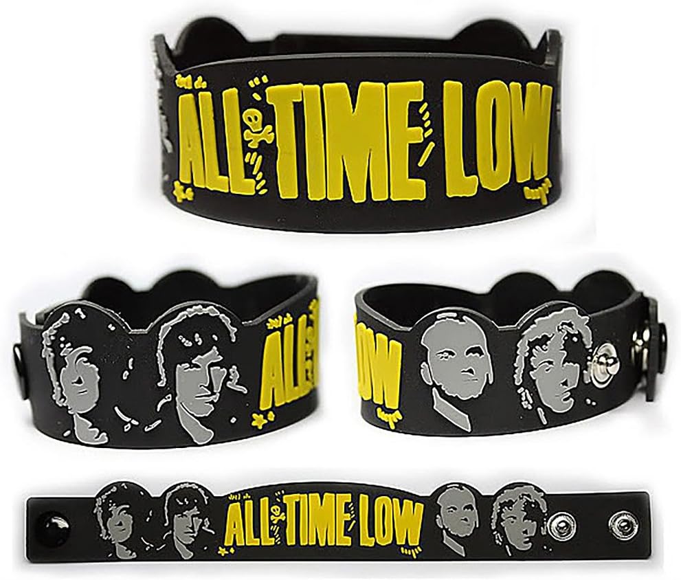 ALL TIME LOW Rubber Bracelet Wristband Dirty Work Black