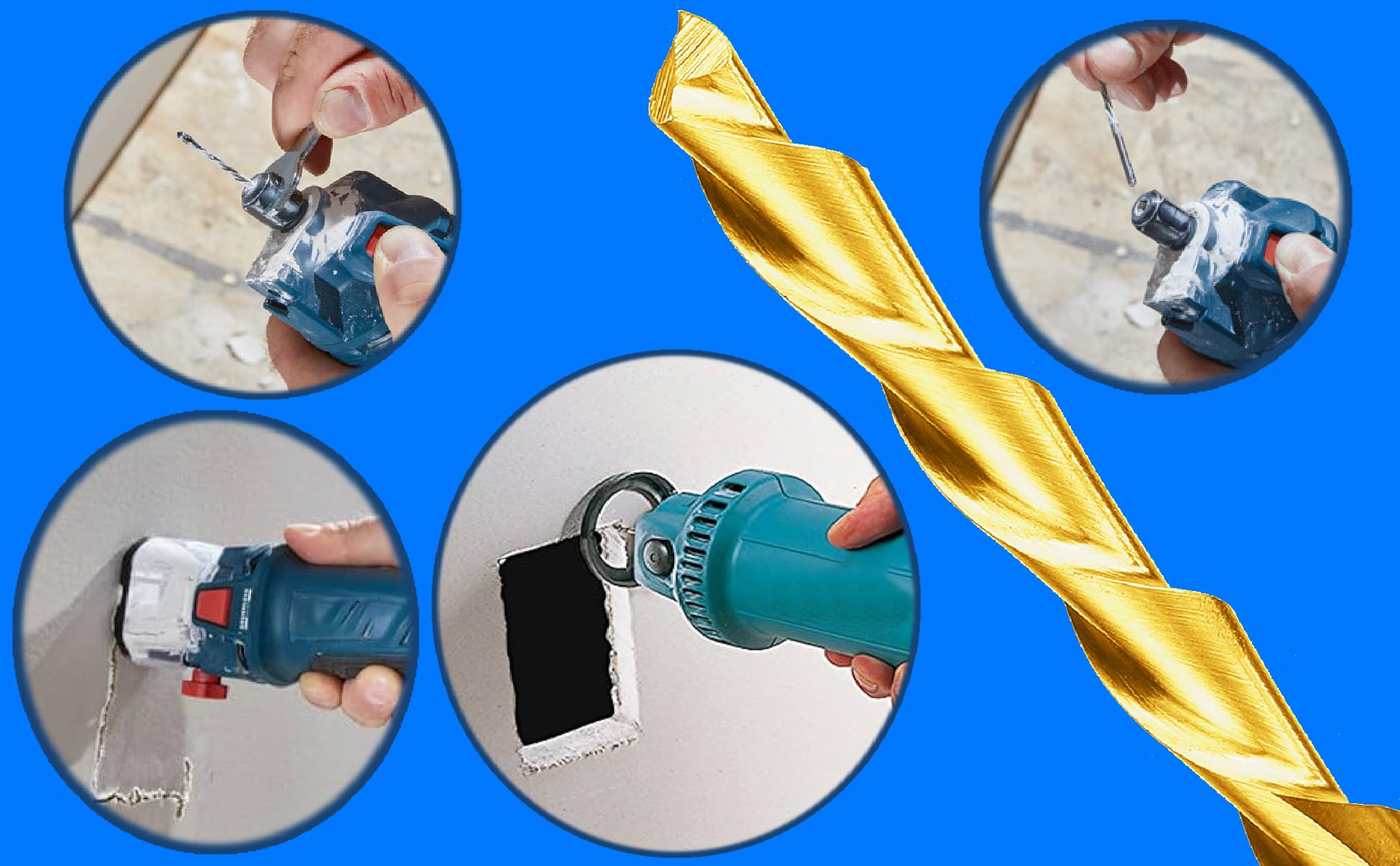 Router Guide Drywall Cut Out Drill Bit 1/4 Inch HSS M2 Guide Point ...