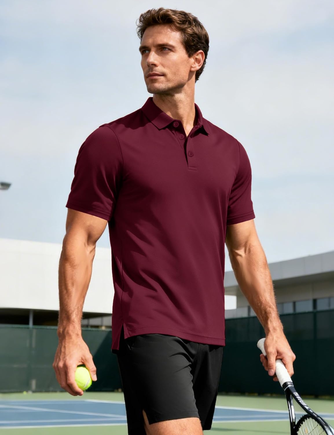 MAGCOMSEN Mens Polo Shirts Short Sleeve Moisture Wicking Performance Collared Shirt Athletic Casual Golf Polos - Image 3
