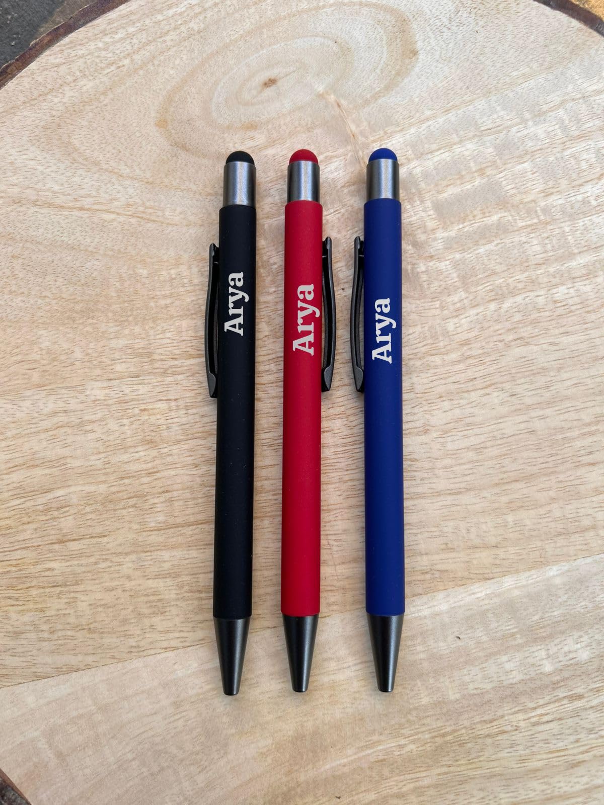 Stylus Pen for Touchscreen Devices | 2-in-1 Capacitive Touch Pen with Smooth Tip & Precision Writing | Metal Body Compatible with Mobile, Tablet & iPad (Black)-image-35