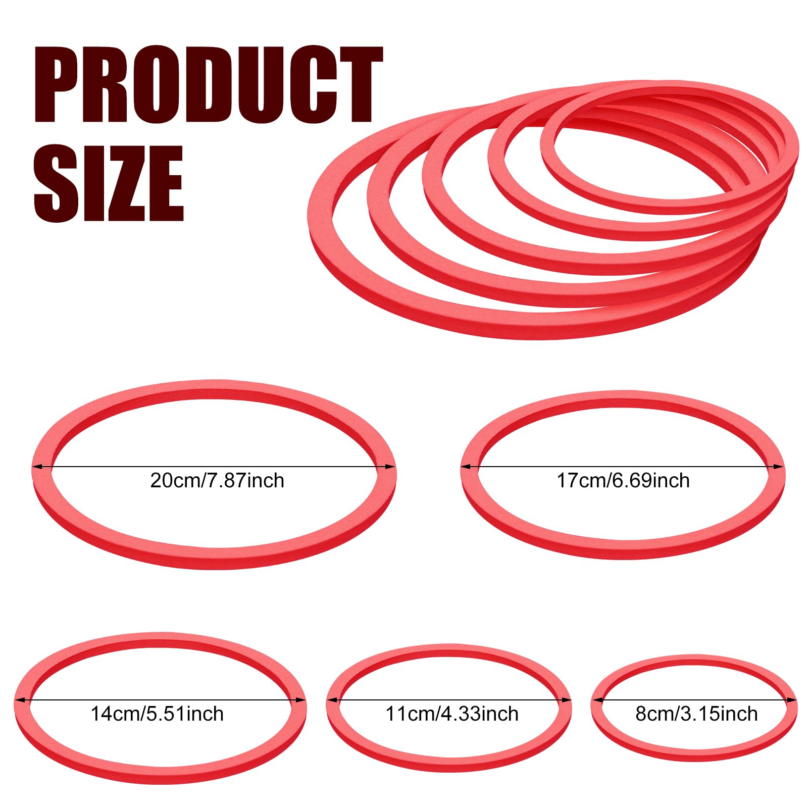 PEUTIER 5pcs Aquarium Floating Plant Rings, Round Fish Feeding Rings Foam Fish Tank Plant Corral for Bettas, Goldfish Aquarium Accessories Duckweed Isolation Circle Keep Plants in Place (Red)