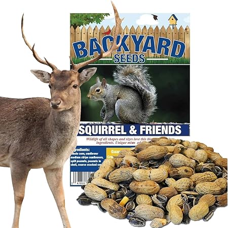 Amazon Com Backyard Seeds Squirrel Deer Feed Wildlife Mix 20 Pounds Kitchen Dining
