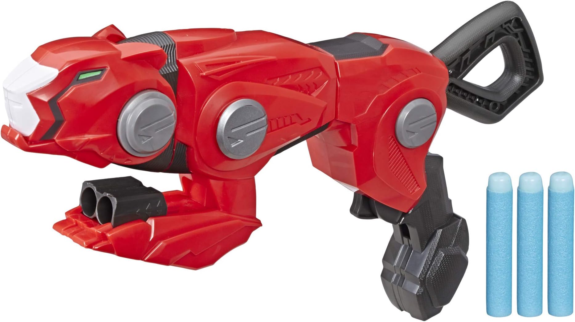 Power Rangers Beast Morphers Cheetah Beast Blaster from TV Programme Red Ranger Roleplay Toy, Includes 3 Nerf Darts