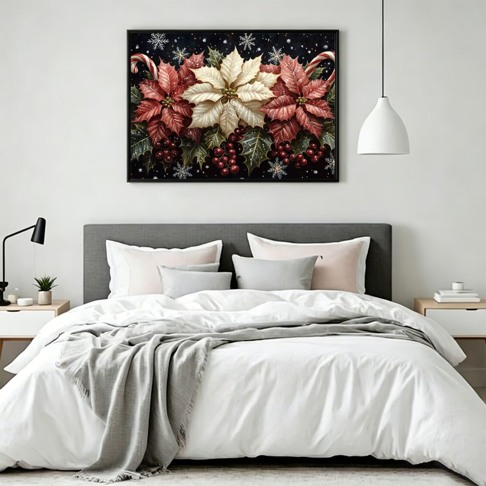 Pintar por Numeros Navidad Pinturas Acrilicas flor Pintura por Numeros Adultos Lienzos para Pintar, Pintura Acrilica Manualidades, Decoración para Hogar, Regalos Cumpleaños, 90x120cm Sin Marco, q-772
