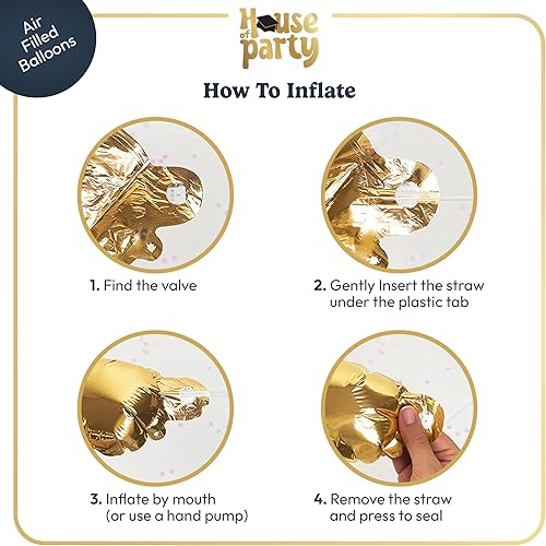 Miniatura 4 de HOUSE OF PARTY Globos dorados de la clase de 2023  Globos de graduación de 16 pulgadas 2023  Globos de aluminio para fiesta de graduación 2023 para
