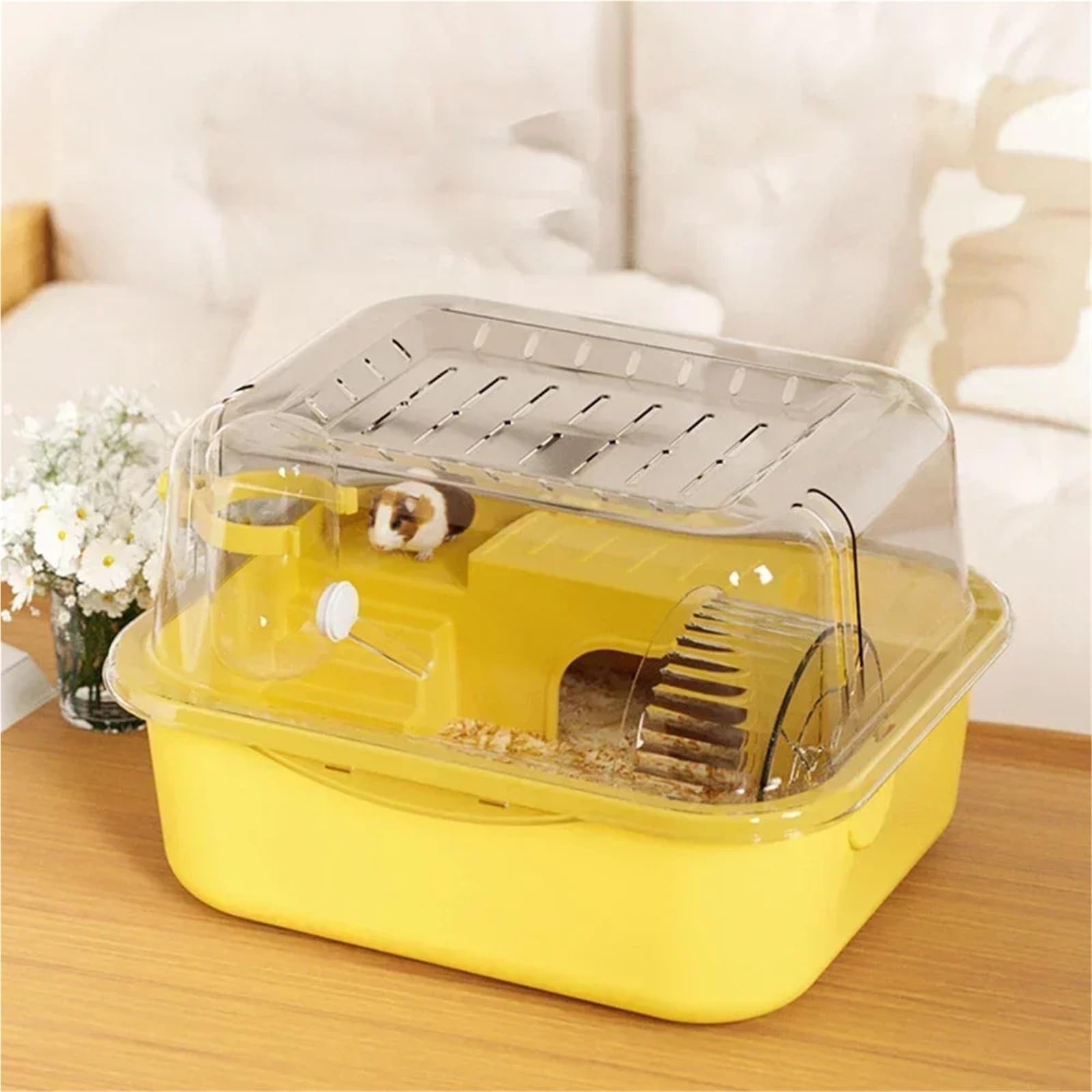 Jaula Hamster Jaula for hámster, hábitat pequeño for hámster, Jaula for Animales pequeños for el hogar con Tubo, Rueda de Ejercicio, cabaña, hábitat for Ratas y jerbos(ACH819)