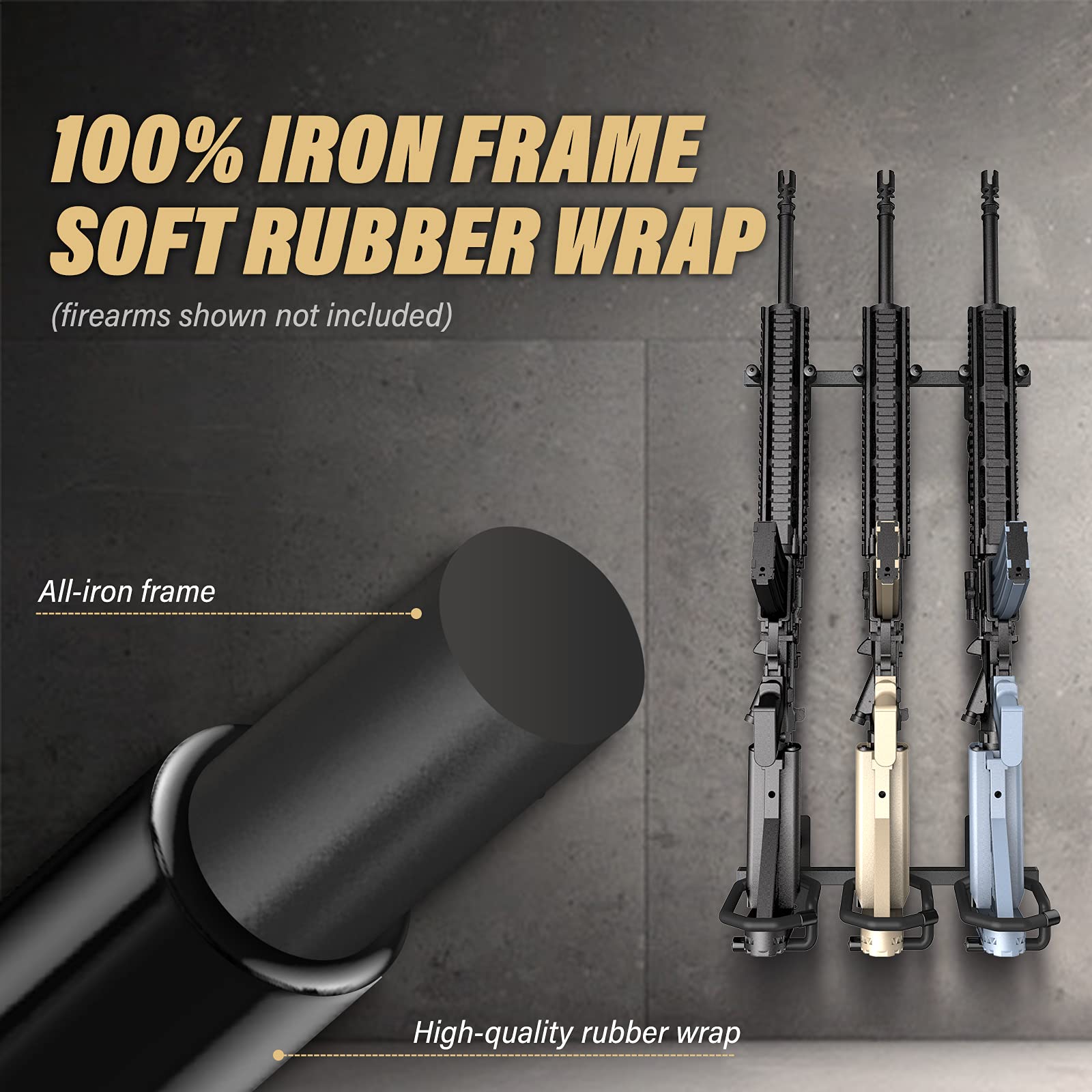 Buy ONEMAI Gun Rack Wall Mount Rifle Storage Rack Holds 6 Firearms