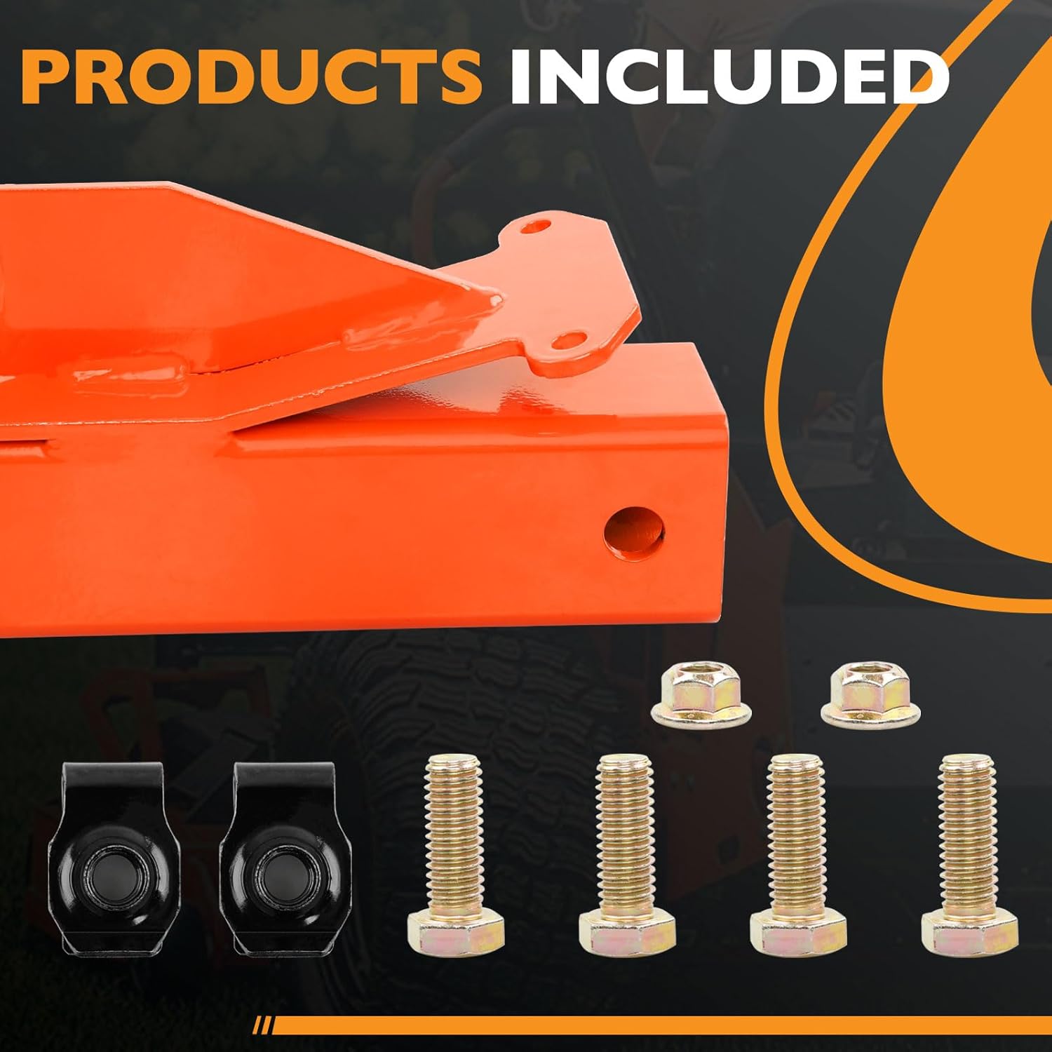 HQPASFY 093-1136-98 Hitch Kit 2" Hitch Receiver Compatible with Bad Boy, 2021 & Up Maverick - Orange