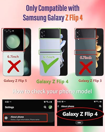 Miniatura 2 de Funda 2 en 1 para Samsung Galaxy Z Flip 4 para mujeres y niñas, bonita funda de teléfono con diseño de mariposa negra femenina con soporte de anillo