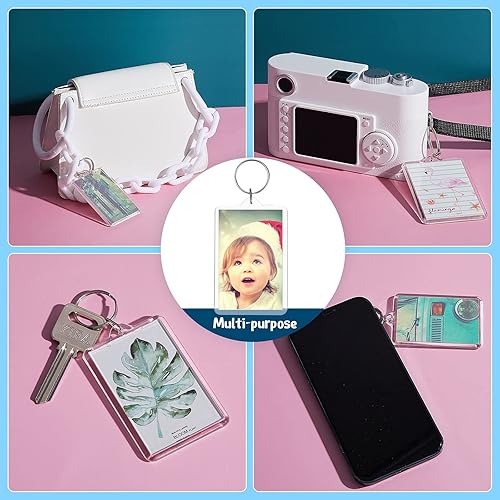Miniatura 5 de Inbagi Picture Frame Keychain Acrylic Photo Keychain Clear Rectangle Acrylic Keychain Blanks 2 x 3inch