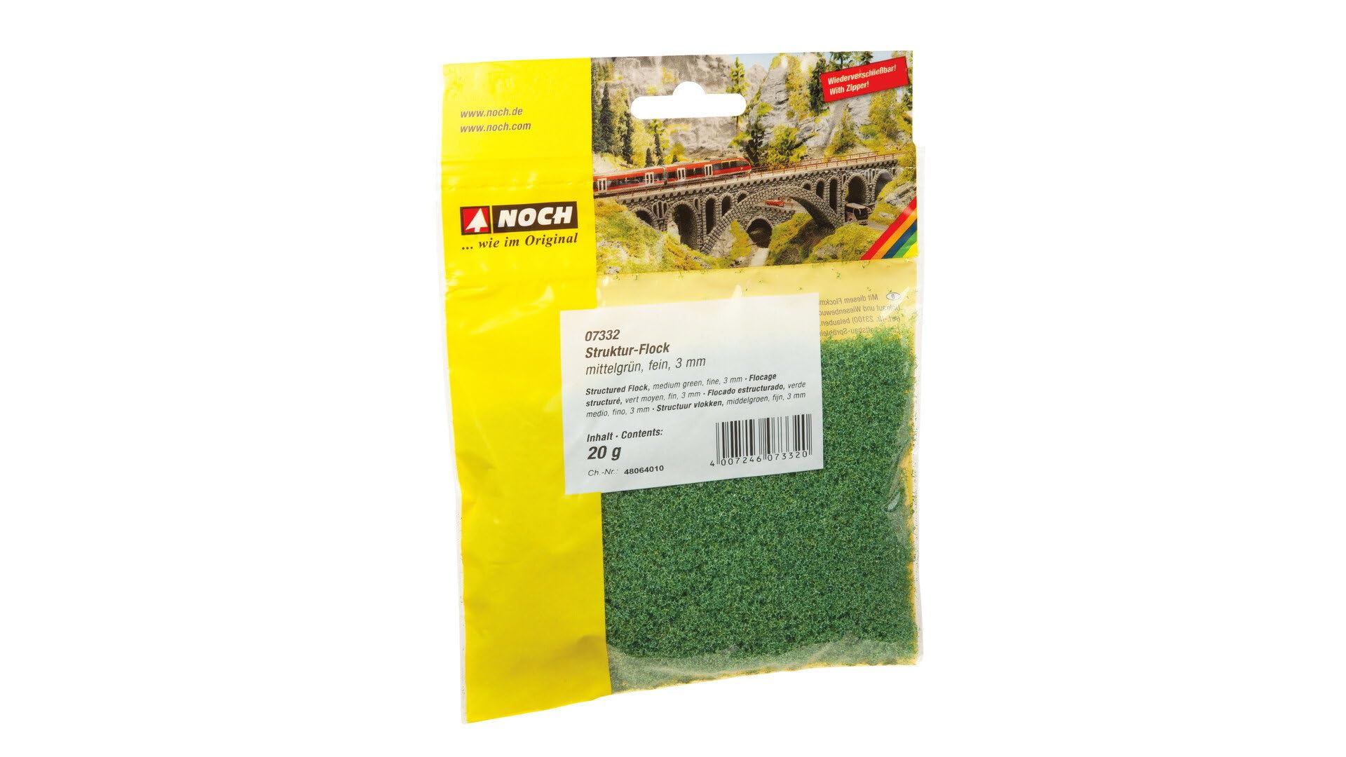Structured Flock medium green, fine