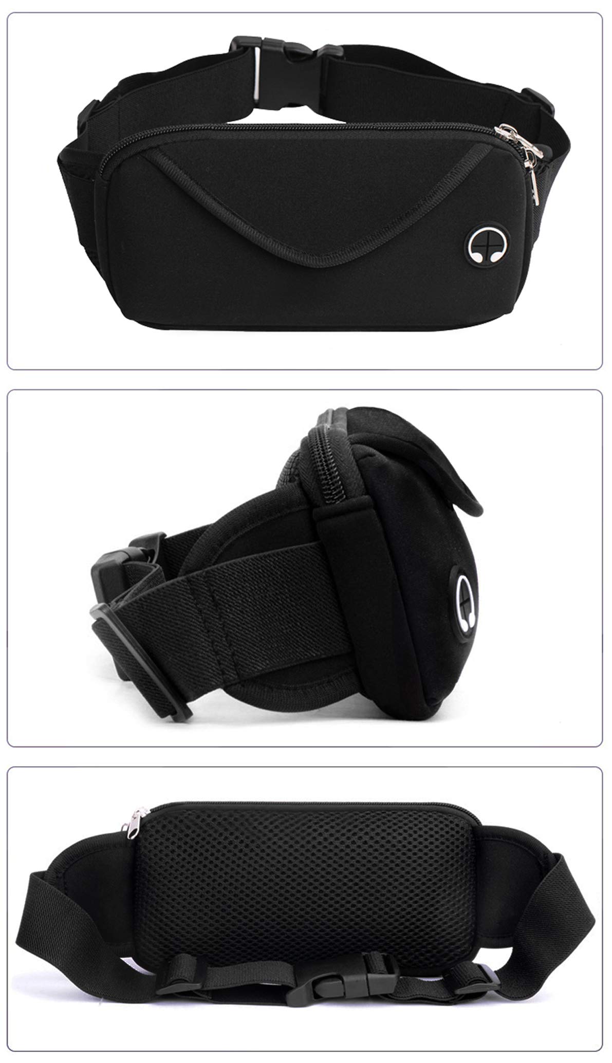 Marsupio Sportivo Impermeabile Running con Tasca Cintura da Corsa per Portafoglio Chiavi iPhone X 7 6 Plus Samsung Huawei Smartphone