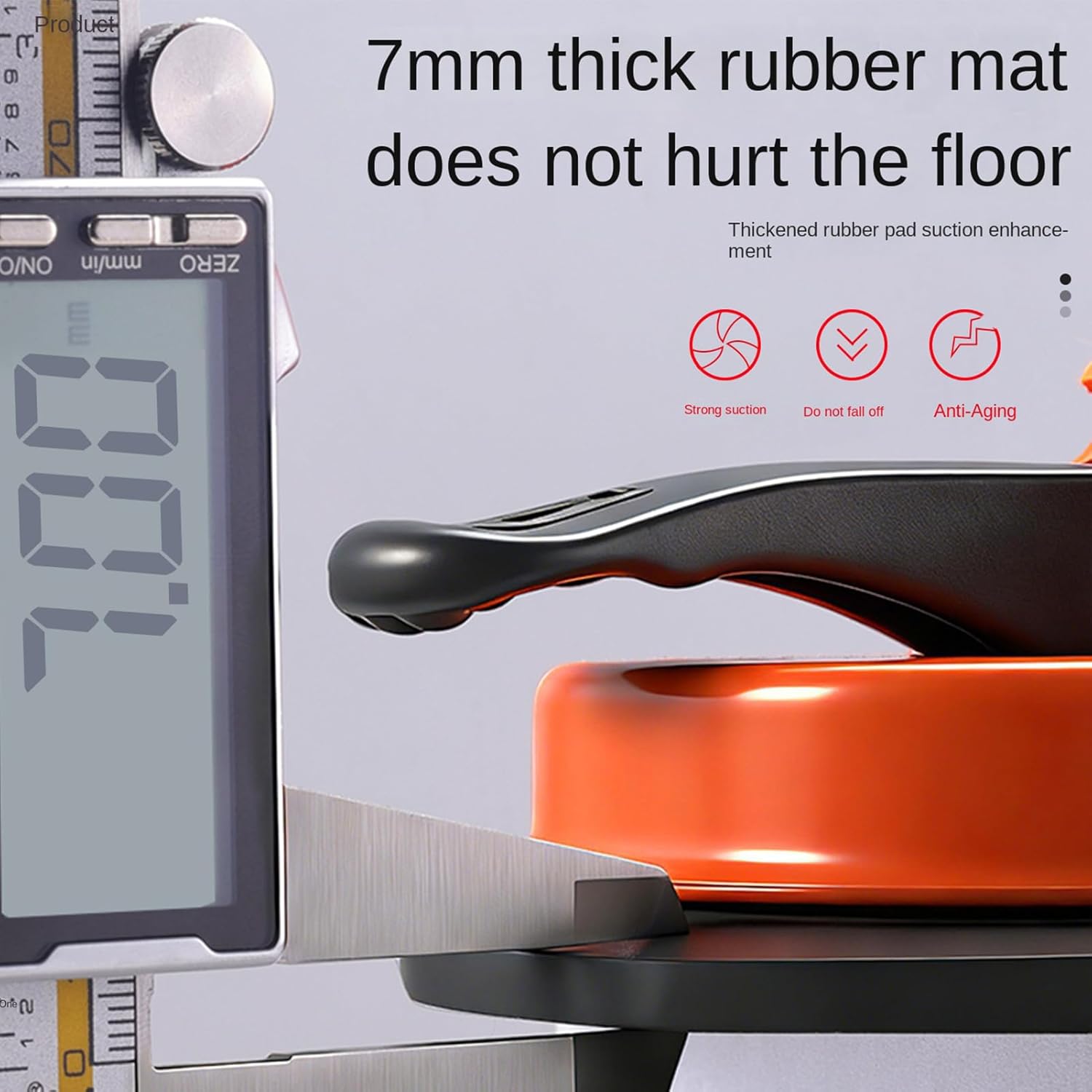 Flooring Suction Cup, Durable Gripper Device, Grabber with Strong Hold, Solid Aluminum Tool, Construction Aid with Easy Handling, Installation Products for Wood, Tile, Bedroom, Office, Kitchen, Spaces