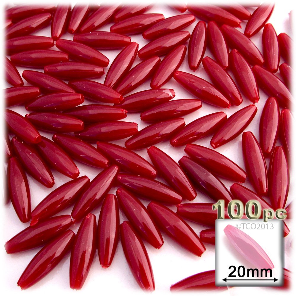 100pc Plastic Opaque Spaghetti Beads 20mm Black Beads For Crafts & Jewelry Making
